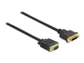Pikkukuva 2 / 4: Delock - Adapterikaapeli - enkeltlink - DVI-I (hun) til HD-15 (VGA) (han) - 3 m - tommelskruer - sort