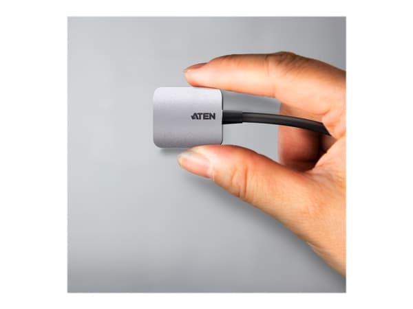 ATEN UC3002A - Video adapter - 24 pin USB-C (hann) til HD-15 (VGA) (hunn) - USB 3.2 Gen 1 / Thunderbolt 3 / DisplayPort (Alt Mode) - 9.6 cm - 1920 x