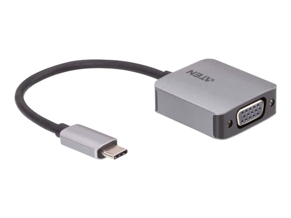 ATEN UC3002A - Video adapter - 24 pin USB-C (hann) til HD-15 (VGA) (hunn) - USB 3.2 Gen 1 / Thunderbolt 3 / DisplayPort (Alt Mode) - 9.6 cm - 1920 x