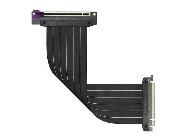 Cooler Master Riser Cable Ver. 2 - PCI Express x16-kabel - PCI Express (hun) vinklet til PCI Express (hann) - 30 cm - stigerør - svart