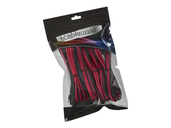 CableMod Classic ModMesh 8+8 Series Cable Extension Kit - Strömkabelsats - svart, röd