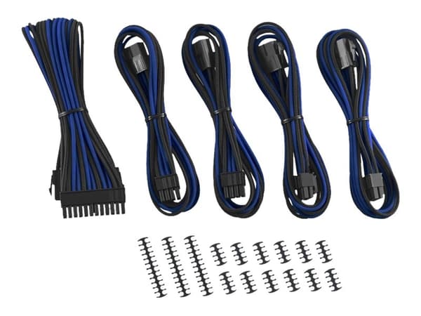 CableMod Classic ModMesh 8+8 Series Cable Extension Kit - Strömkabelsats - svart, blå