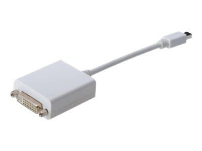 DIGITUS - DisplayPort-adapter - Mini DisplayPort (hann) til DVI-I (hunn) - 15 cm - formstøpt - hvit