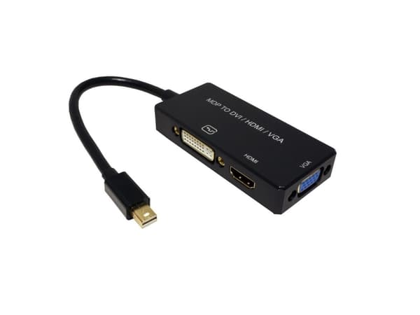 Value 12.99.3154, 0,1 m, Mini DisplayPort, Mini DisplayPort + HDMI + VGA (D-Sub), Hankjønn, Hunkjønn, Rett