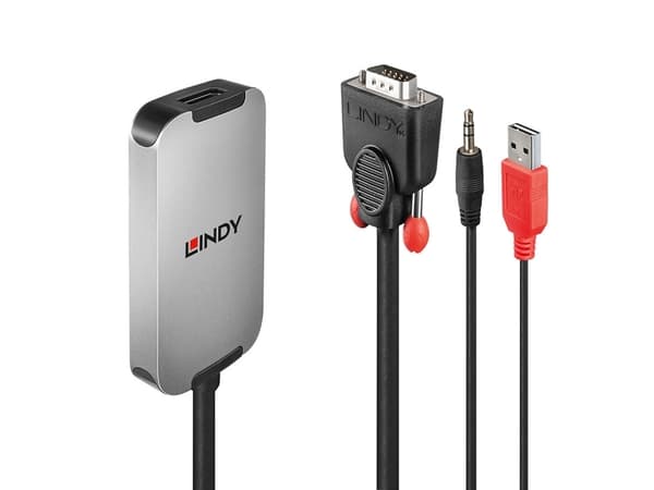 Lindy 38296, 1920 x 1080 piksler, 1080p, Sort, Hvit, 114 g