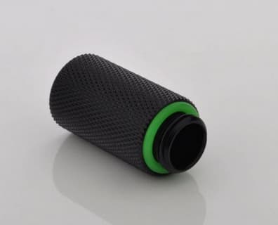 Bitspower-sovitin G1/4 tuuman uros G1/4 tuuman naaras - 30mm, mattamusta
