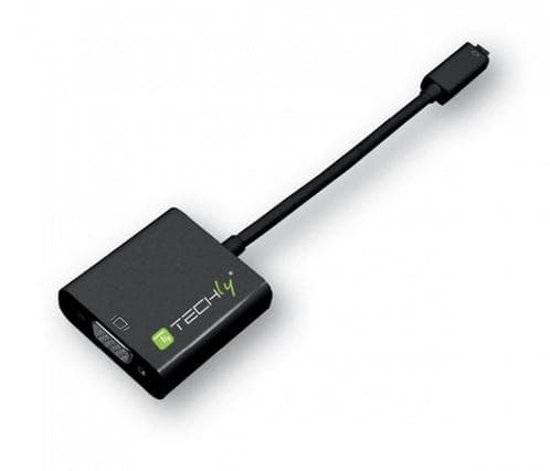 Techly IDATA HDMI-VGA5, VGA (D-Sub), HDMI Type D (Mikro), Hankjønn, 1920 x 1080 piksler, 1,65 Gbit/s, Sort