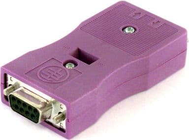 SCHNEIDER ELECTRIC CanOpen-liitin, 9-nastainen SUB D-liitin, jossa on kaapeliläpivienti takana