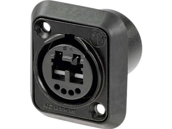 Neutrik NO2-4FDW-1-A, LC dupleks, sortering, polyamid, sink, 50 V, 6 A, -40 - 75 °C