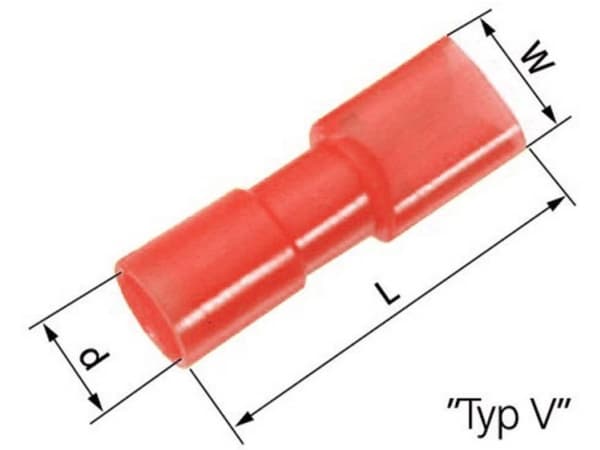 Lapp L-RA 29 V, L-RA 29 V, Röd, Honkoppling, Rak, mässing, Polyamid, mässing