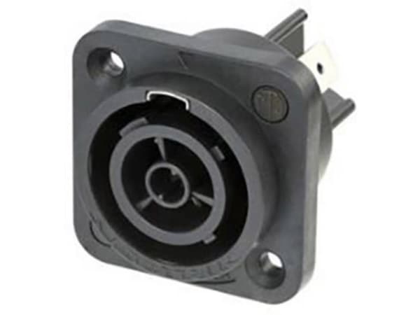 Neutrik NAC3FPX-TOP, Svart, Polyamid, Rostfritt stål, Koppar, Kopparlegering, IP65, 2,5 mm ²