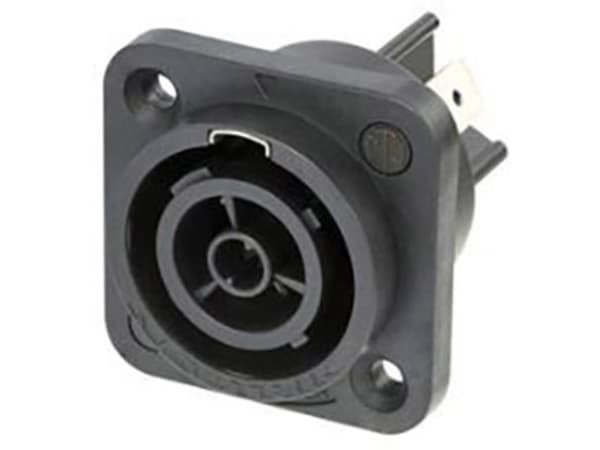 Neutrik NAC3FPX-TOP, Svart, Polyamid, Rostfritt stål, Koppar, Kopparlegering, IP65, 2,5 mm ²