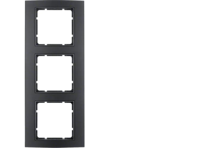 Berker 10133005, Antracit, Gjuten aluminium, Skruvlös, Berker, Matt, 10 styck