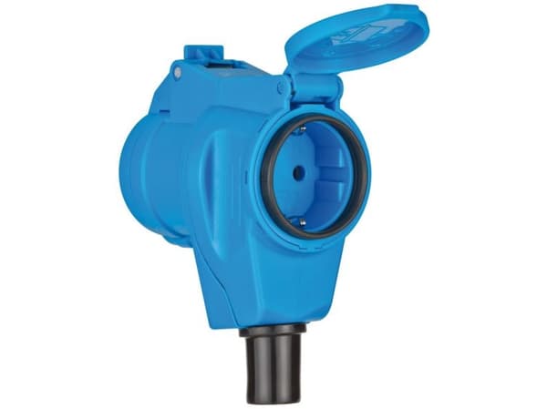 Brennenstuhl 1080980, 2 AC-pistorasia(a), Sisätila, IP44, Sininen, 230 V, 16 A