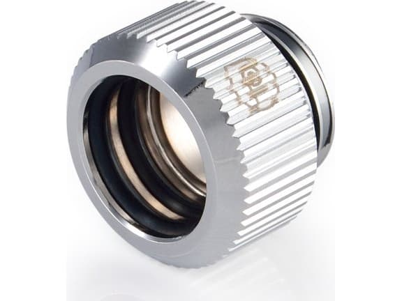 Bitspower Touchaqua adaptertilkobling G1/4 tommer AG til 12 mm OD hardt rør - pakke med 2, sølv