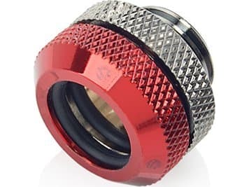 Bitspower Multi-Link adaptertilkobling rett G1/4 tommer AG til 12 mm OD hardt rør - blank svart/rød