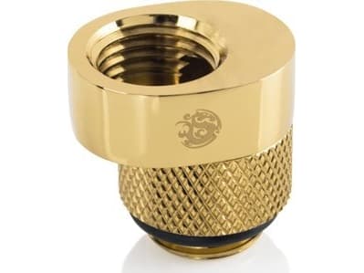 Bitspower X-Cross Adapter G1/4" hann til G1/4" hunn - 5 mm offset gull