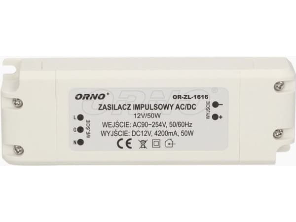 Orno Virtalähde LED 12V DC 50W 4,2A IP20 (OR-ZL-1616)