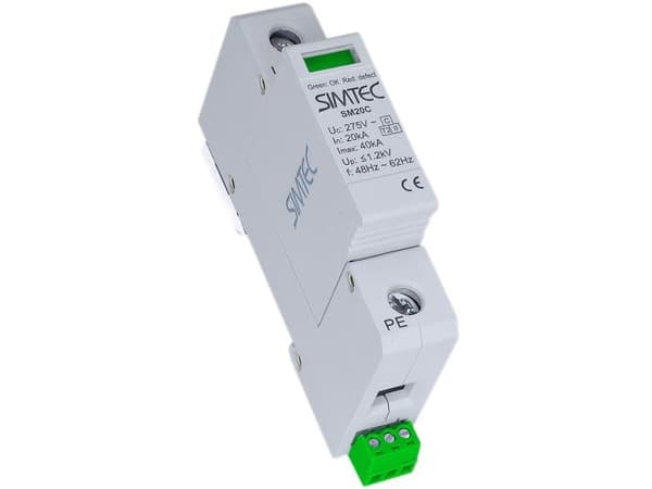 Ylijännitesuoja C Tyyppi 2 1P 20kA SIMTEC SM20C/1-275 85101000