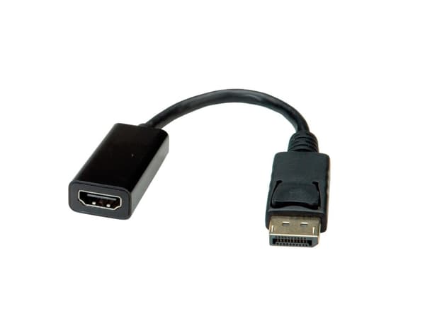 Value 12.99.3138, 0,15 m, DisplayPort, HDMI Typ A (standard), Hankoppling, Honkoppling, Guld