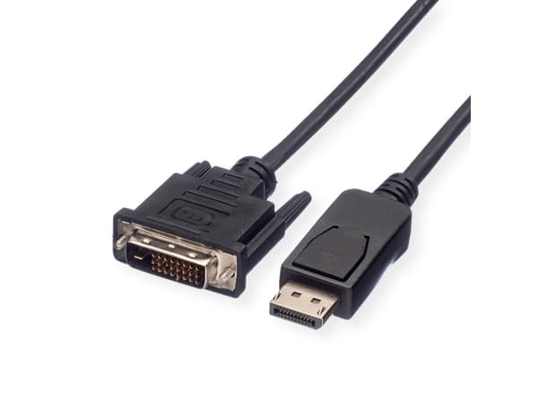 Value 11.99.5615, 2 m, DisplayPort, DVI-D, Hankjønn, Hankjønn, Rett