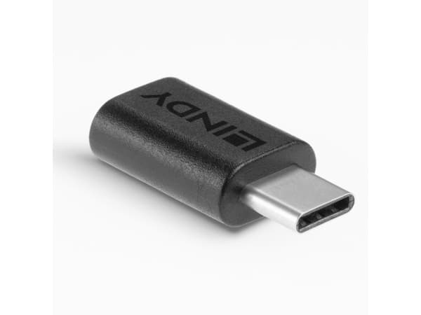Lindy 41893, USB 3.2 Type C, USB 3.2 Type C, Svart