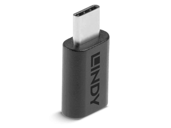 Lindy 41893, USB 3.2 Type C, USB 3.2 Type C, Svart
