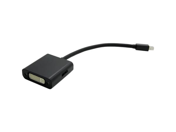 Value Mini DisplayPort - DVI/DP/HDMI Adapter, Mini DP M - DVI/DP/HDMI F, Sort