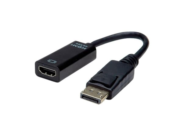 Value 12.99.3139, 0,15 m, DisplayPort, HDMI Typ A (standard), Hankoppling, Honkoppling, Guld