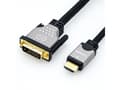 Miniatyrbild 1 av 4: ROLINE 11.04.5872, 3 m, DVI, HDMI, Hanstik, Guld