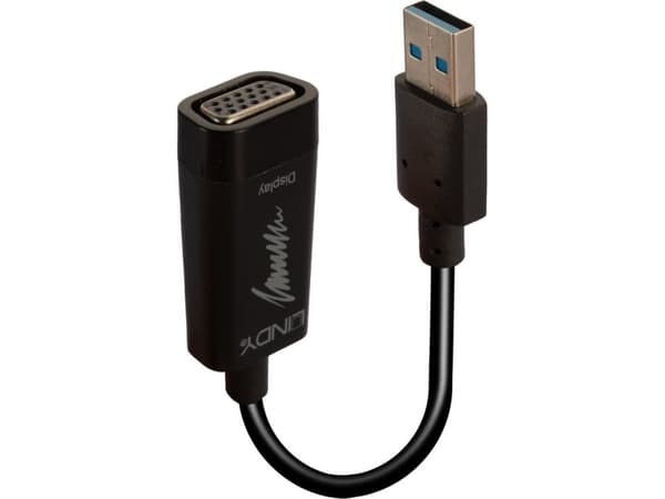 Lindy 43172 USB grafiikka-adapteri Musta