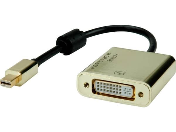 ROLINE 12.03.3176, 0,1 m, Mini DisplayPort, DVI-D, Hankjønn, Hunkjønn, Rett