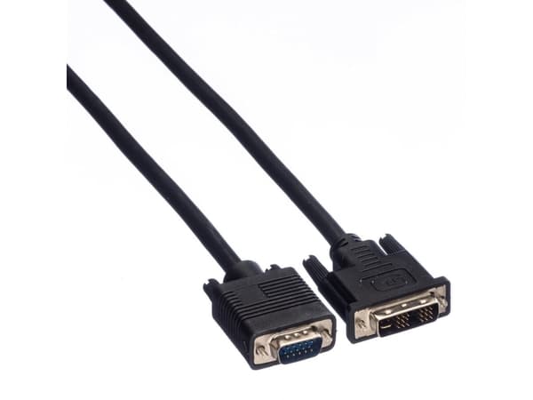 Value 11.99.5420, 2 m, DVI, VGA (D-Sub), Hankjønn, Hankjønn, Rett