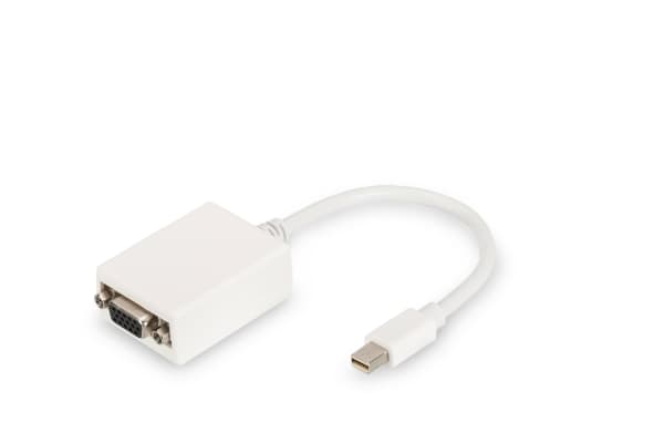 DIGITUS - DisplayPort-adapter - Mini DisplayPort (hann) til HD-15 (VGA) (hunn) - 15 cm - formstøpt - hvit