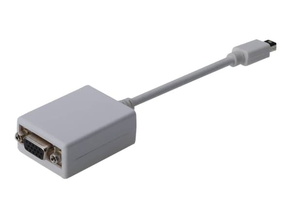DIGITUS - DisplayPort-adapter - Mini DisplayPort (hann) til HD-15 (VGA) (hunn) - 15 cm - formstøpt - hvit