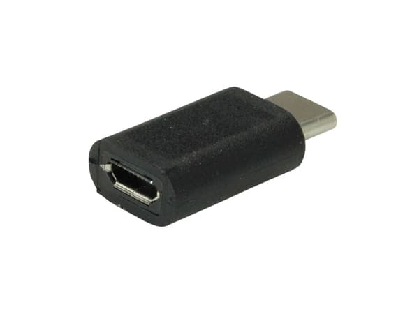 Value 12.99.3191, USB Type C, USB Type Micro B, Svart