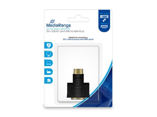 MediaRange MRCS171, HDMI, DVI-I, Sort
