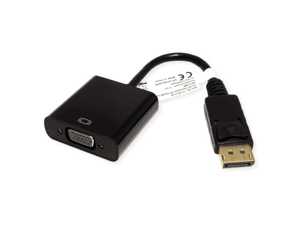 Value 12.99.3136, 0,2 m, VGA (D-Sub), DisplayPort, Hankjønn, Hunkjønn, 1920 x 1080 piksler