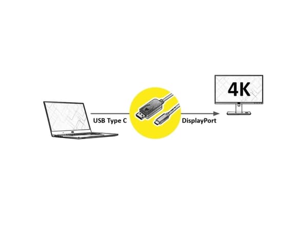 Value 11.99.5846, 2 m, DisplayPort, USB Type-C, Uros, Uros, Suora