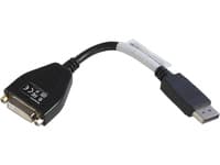 Lenovo 43N9160, DVI-D, DisplayPort, Sort, Hankjønn/hankjønn