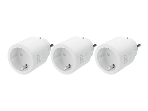 DELTACO SH-P01 - Smart kontakt - trådlös - 802.11b/g/n - 2.4 Ghz - vit (paket om 3)
