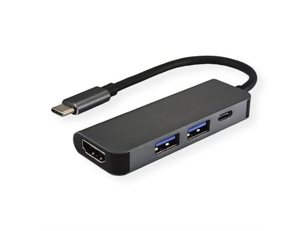 Value 12.99.1042, USB 3.2 Gen 1 (3.1 Gen 1) Type-C, Svart, HDMI, USB 3.2 Gen 1 (3.1 Gen 1) Type-A, USB, 1 styck, 0,1 m