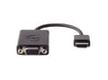 Miniatyrbild 4 av 5: Dell - Videoadapter - HDMI han till HD-15 (VGA) hun - sort