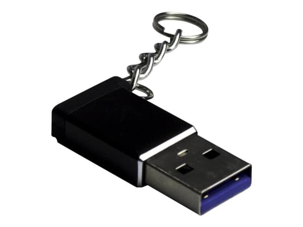 Inter-Tech - USB-adapter - USB-C (hona) till USB typ A (hane) - USB 3.0 - svart