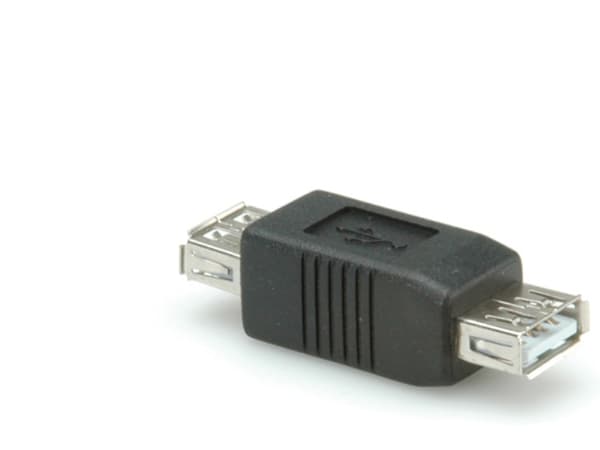 Roline - Typbytare för USB - USB (hona) till USB (hona) - svart