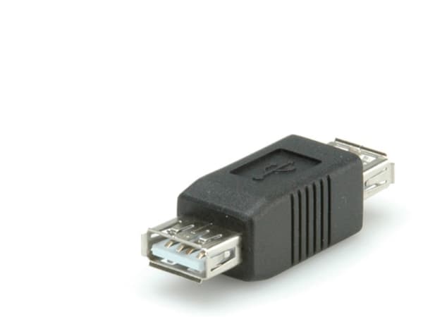Roline - Typbytare för USB - USB (hona) till USB (hona) - svart