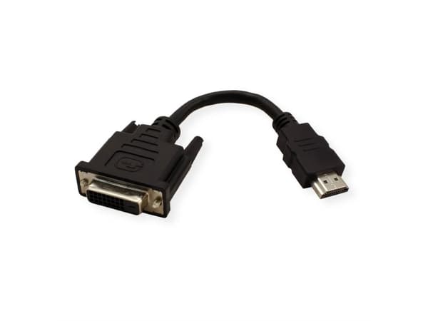 Value 12.99.3115, 0,15 m, HDMI Type A, DVI-D, Hankjønn, Hunkjønn, Rett