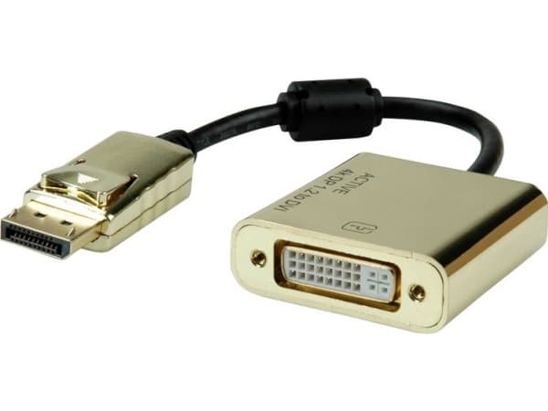ROLINE 12.03.3175, 0,15 m, DisplayPort, DVI-D, Hankjønn, Hunkjønn, Rett