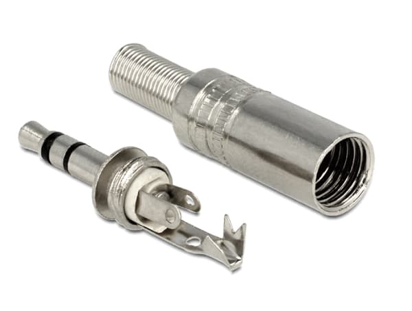 Delock - Audiotilkopling - mini-phone stereo 3.5 mm hann - sølv