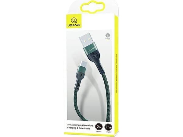 Kabel USB Usams USB-A - microUSB 1 m Zielony (112226)